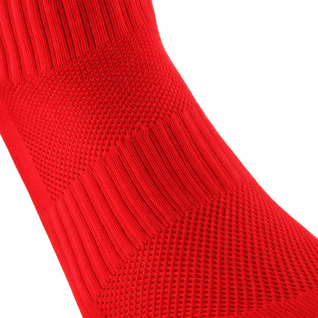 EliteX™ Gripsokker – Rød med pustende og elastisk materiale som gir optimal komfort og grep under fotballtrening og kamp.