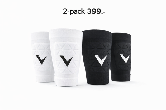 Powerpads TriX 2-pack i hvit og sort - ultralett fotball sleeve
