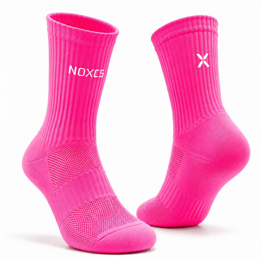 løpesokker run neon rosa pink